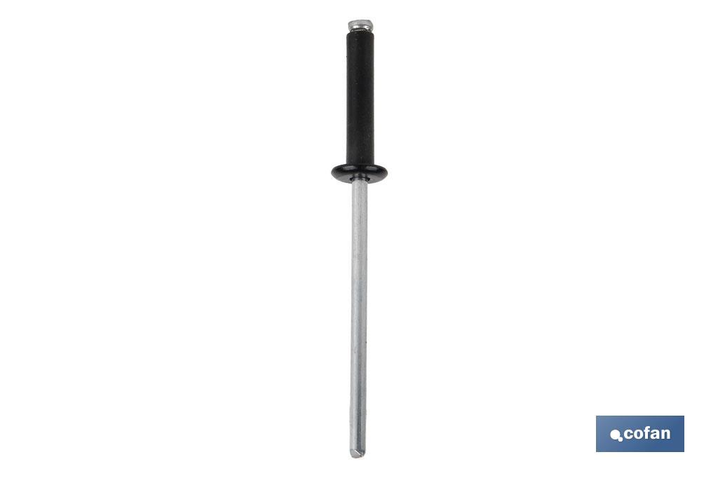 REMACHE ALUMINIO NORMAL NEGRO 4 X 8 MM (PACK: 1000 UDS)