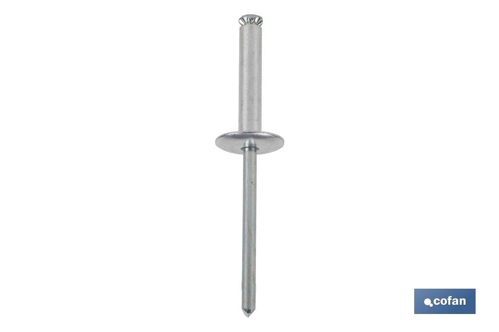 REMACHE FLOR CABEZA ANCHA 4,8 x 30 mm (PACK: 200 UDS)