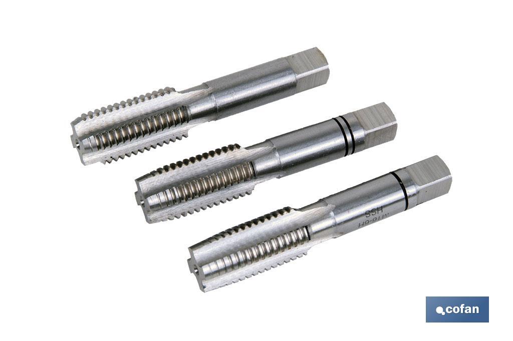 SET 3 MACHOS MANUALES - M6 X 1.00 mm (PACK: 1 UDS)
