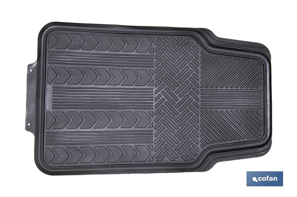 JUEGO DE ALFOMBRILLAS DE PVC PARA AUTOMÓVIL 4 UDS. (PACK: 1 UDS)