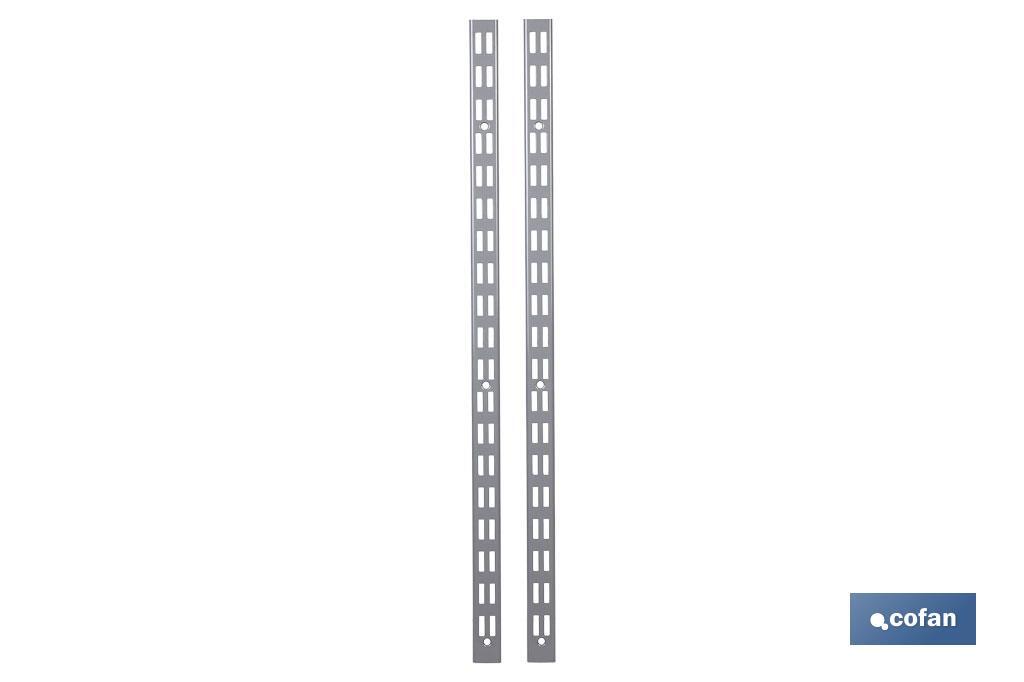 PACK 2 CREMALLERAS PARED PARA ESTANTERÍAS 2400X30X25 MM (PACK: 1 UDS)