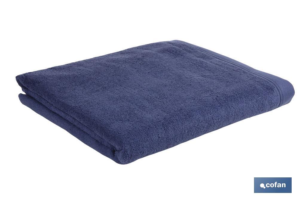Toalla de ducha | Modelo Marín | Color Azul Marino | 100% Algodón | Gramaje 580g/m² | Medidas 70 x 140 cm