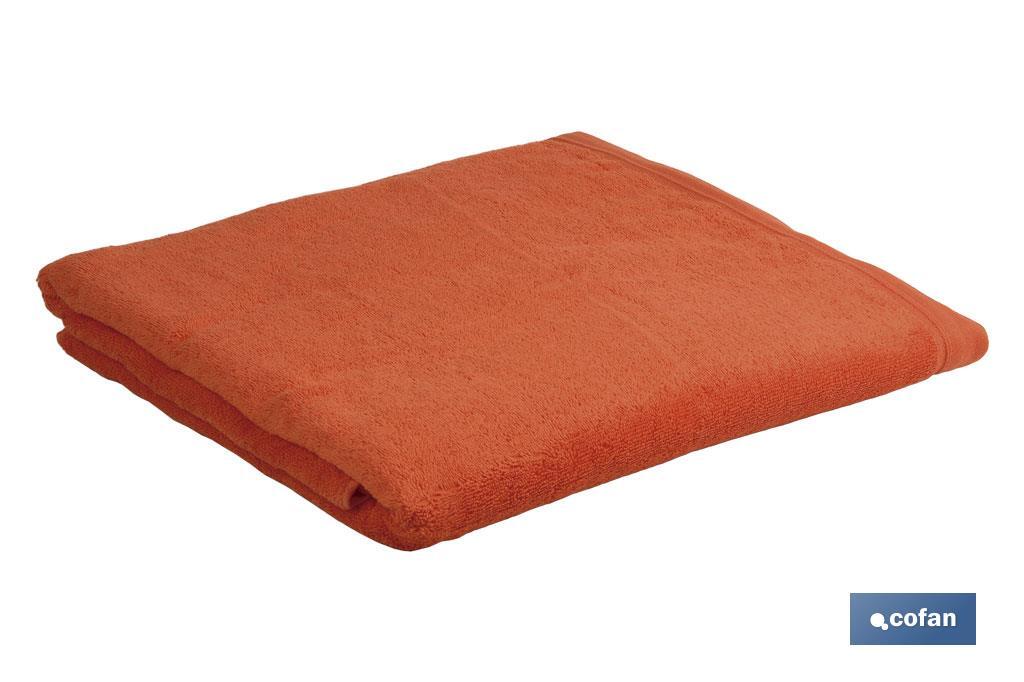 Toalla Ducha | Color Orange | Modelo Amanecer | 100% Algodón | Gramaje 580g/m² | Medidas 70 x 140 cm